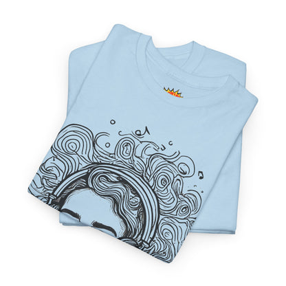 Line Drawing Portrait Graphic Music Art Tee Shirt