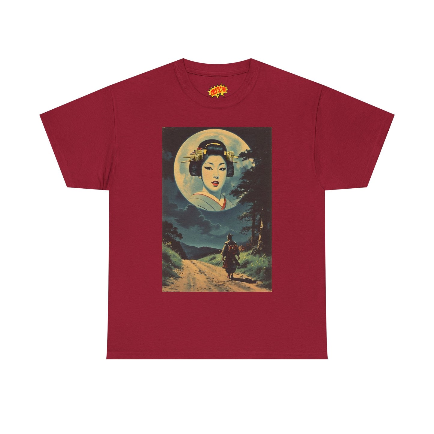 Night Traveller w/Full Moon Geisha Woman T-Shirt *Multiple Colors*