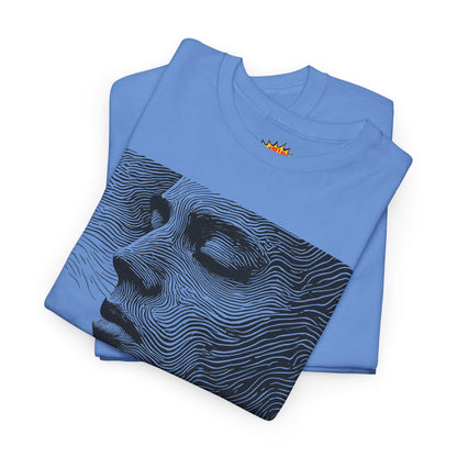 Face Line Drawing Portrait Graphic Art Tee Shirt