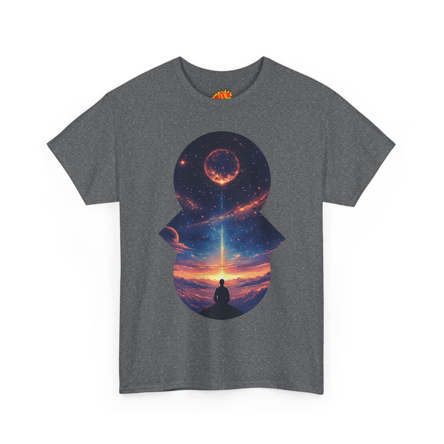 Cosmic Meditation w/Planet Space Graphic Art Tee Shirt *Multiple Colors*