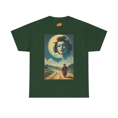 Travelling Samurai w/Moon Geisha Woman T-Shirt
