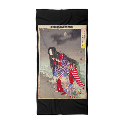 Kiyohime Changing Into a Serpent Beach Towel