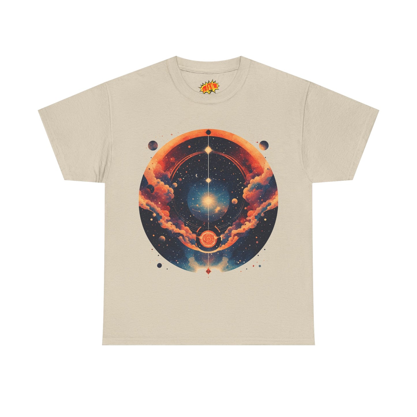 Round Galaxy Graphic Tee Shirt *Multiple Colors*