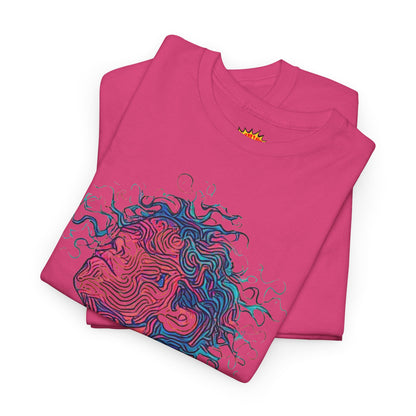 Line Drawing Multicolor Human Graphic Art Tee Shirt