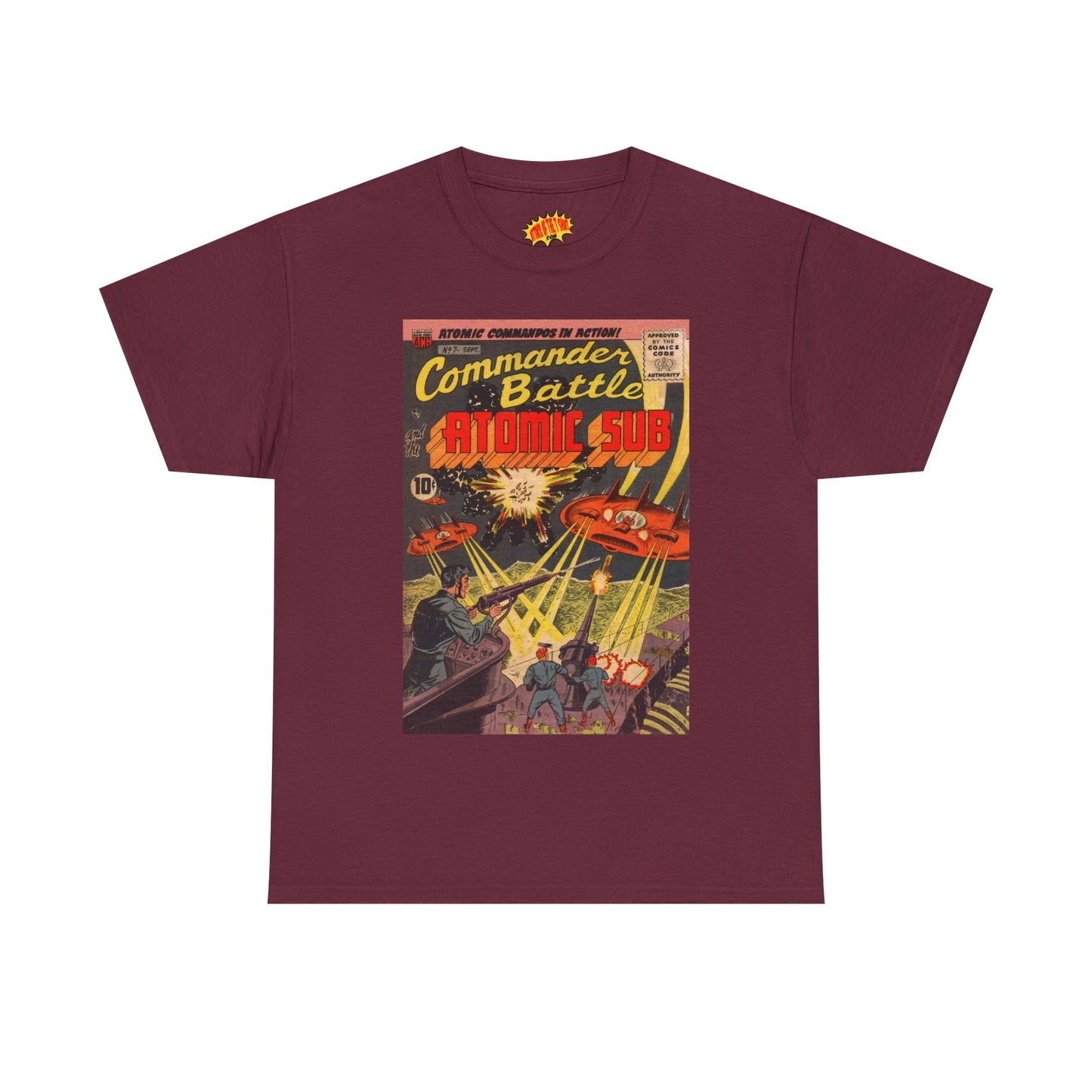 Commander Battle Atomic Sub No. 7 Comic Tee Shirt *Multiple Colors*