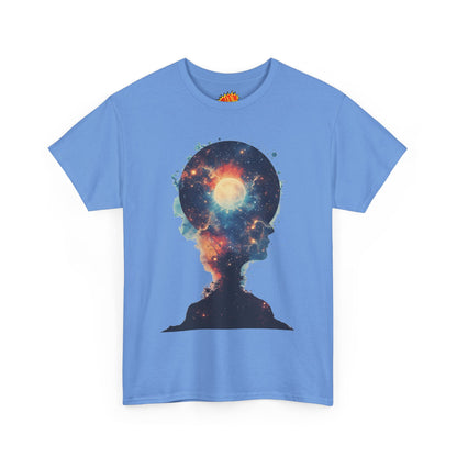 Abstract Galaxy Nebula Art w/Face Graphic Tee Shirt