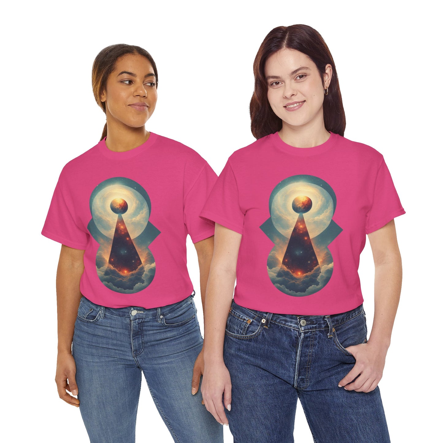 Geometric Galaxy Graphic Space Art Tee Shirt *Multiple Colors*