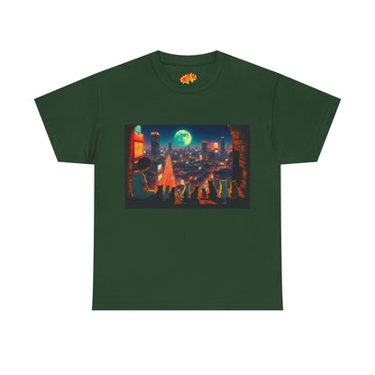 Anime Cityscape Scene w/Cats T-Shirt
