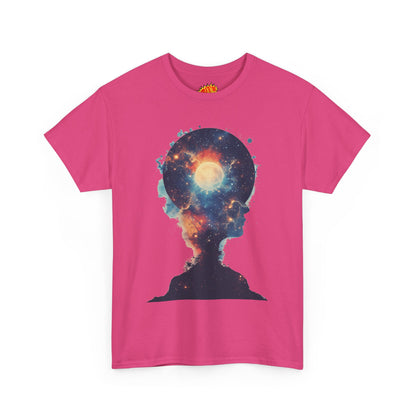 Abstract Galaxy Nebula Art w/Face Graphic Tee Shirt