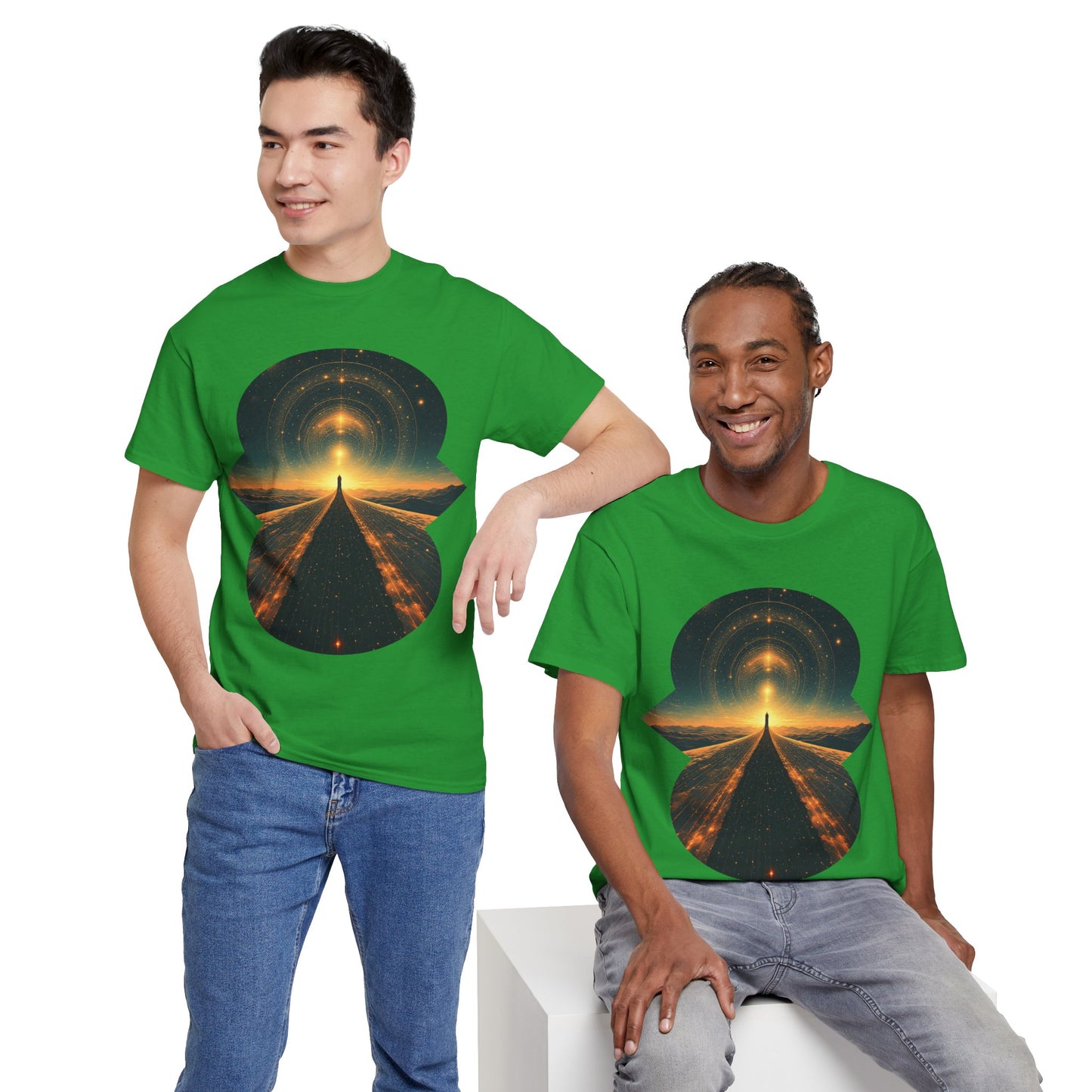Cosmic Path Space Graphic Art Tee Shirt *Multiple Colors*