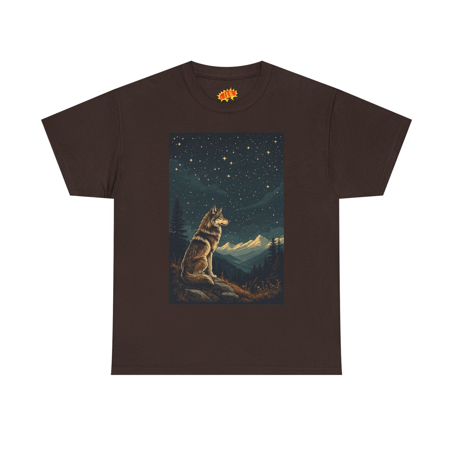 Mountain Wolf with Starry Night T-Shirt *Multiple Colors*