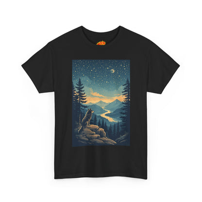 Mountain Wolf Starry Night T-Shirt