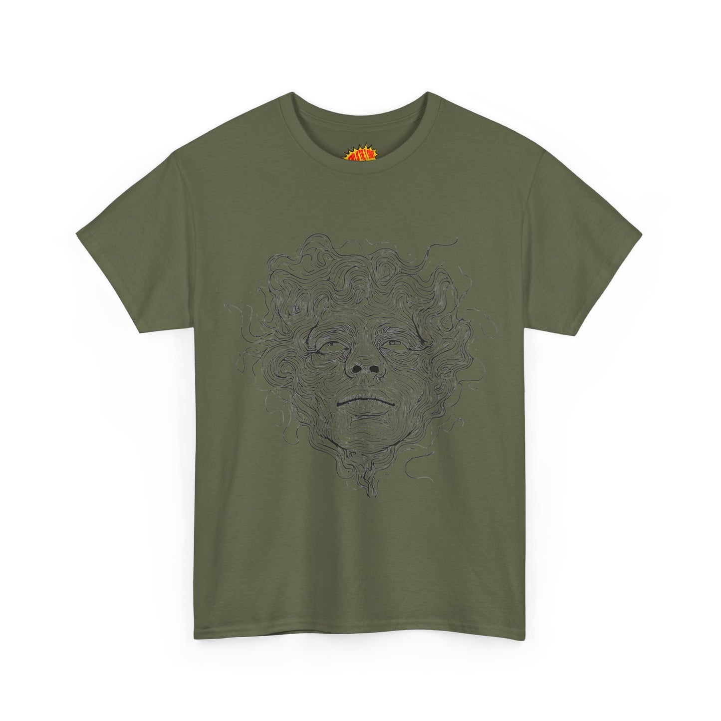 Human Face Line Drawing Graphic Art Tee Shirt *Multiple Colors*