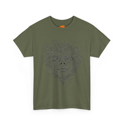 Human Face Line Drawing Graphic Art Tee Shirt