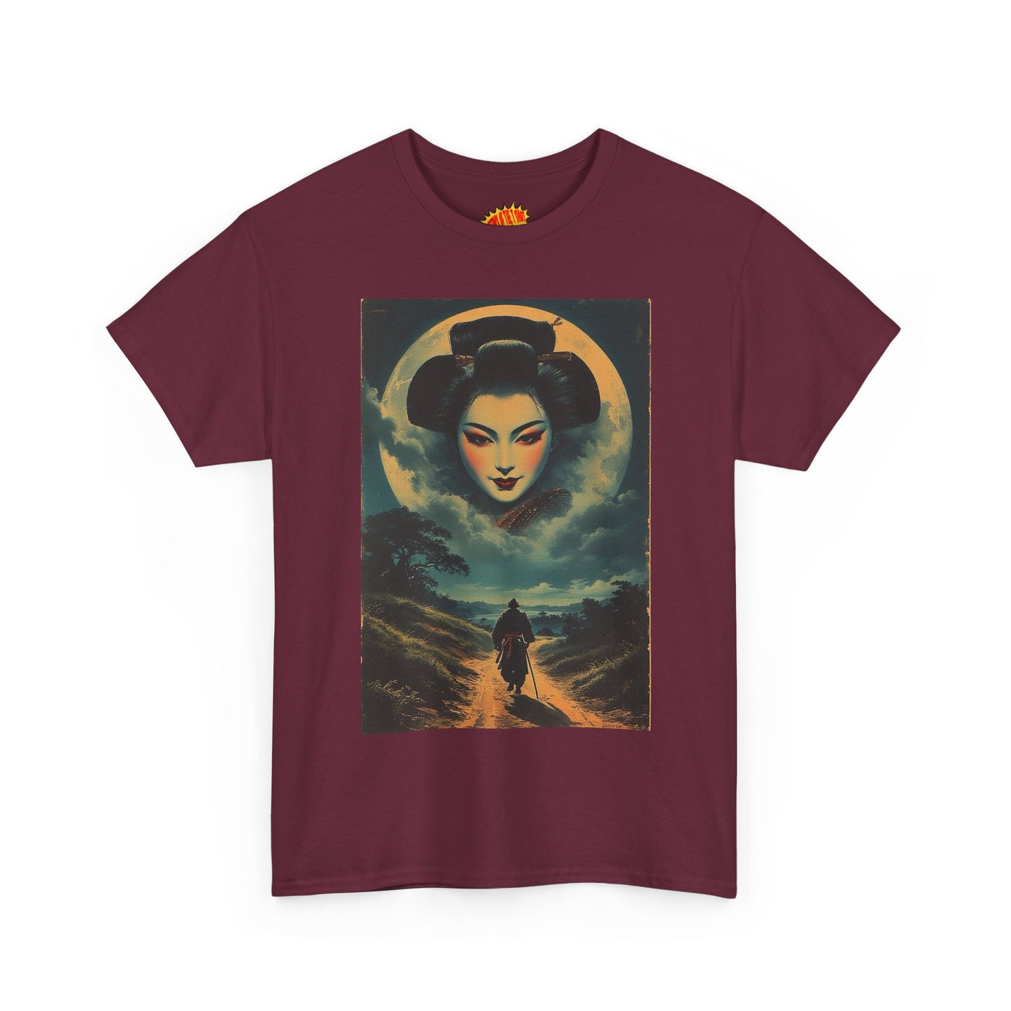 Walking Samurai w/Geisha Moon T-Shirt *Multiple Colors*