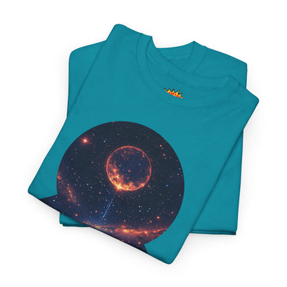 Cosmic Meditation w/Planet Space Graphic Art Tee Shirt