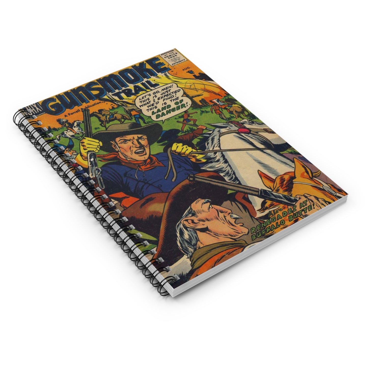 Gunsmoke Trail August Comic Cover Notebook