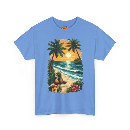Vintage Style Tropical Beach Graphic Tee Shirt *Multiple Colors*