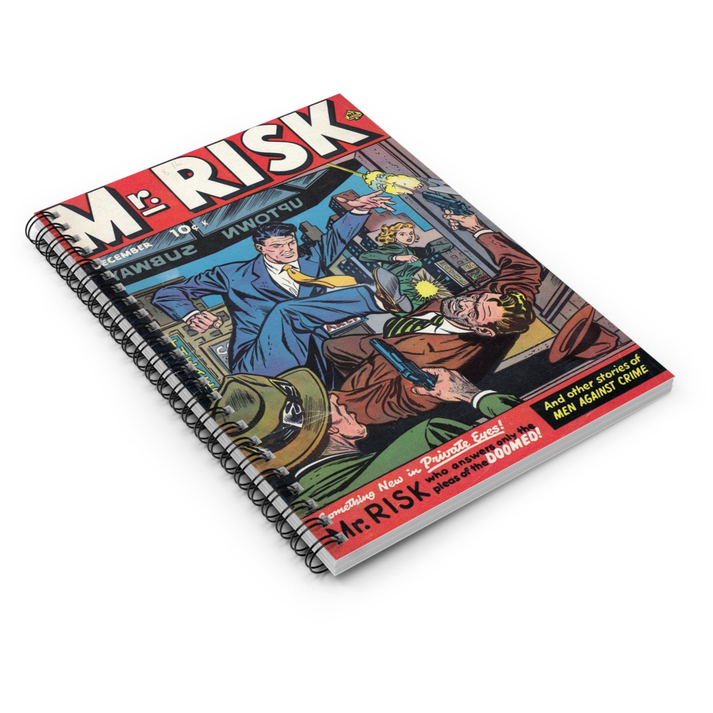 Mr. Risk December Comic Book Cover Notebook