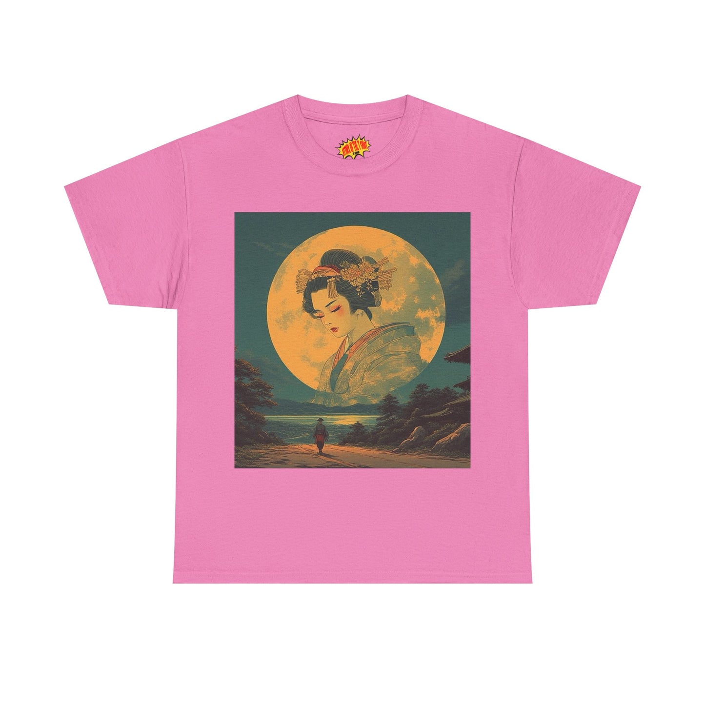 Japanese Geisha Full Moon T-Shirt *Multiple Colors*