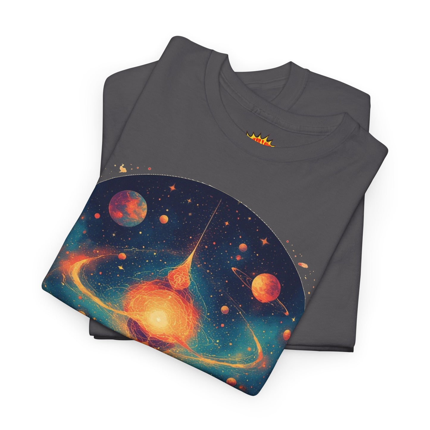Round Galaxy w/Planets Graphic Tee Shirt *Multiple Colors*