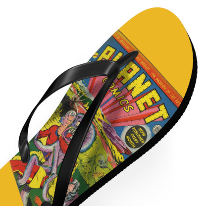 Planet Comics #2 Flip Flops Yellow *Multiple Sizes Available*