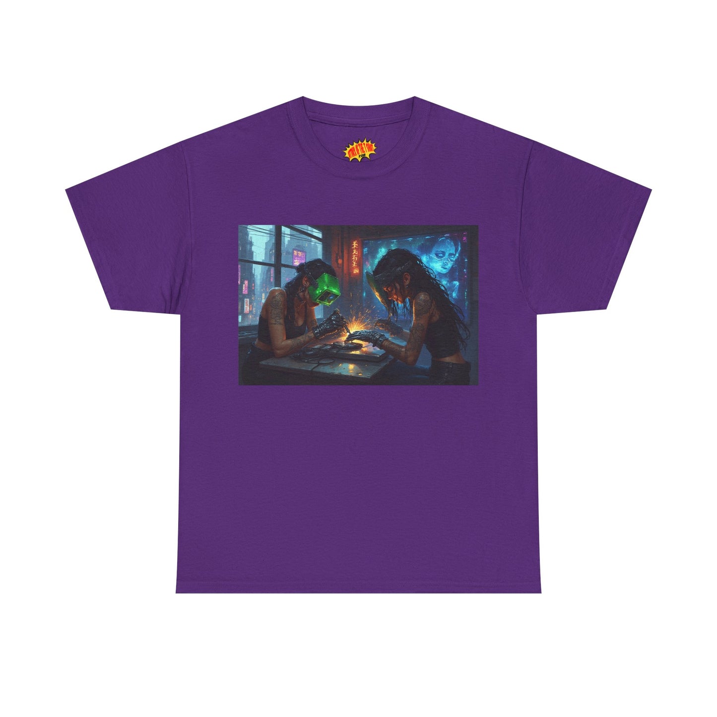 Cyberpunk Robot Nail Salon T-Shirt *Multiple Colors*