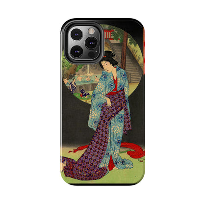 Oji Waterfall by Toyohara Chikanobu, 1890 iPhone Case *Many Sizes Available*