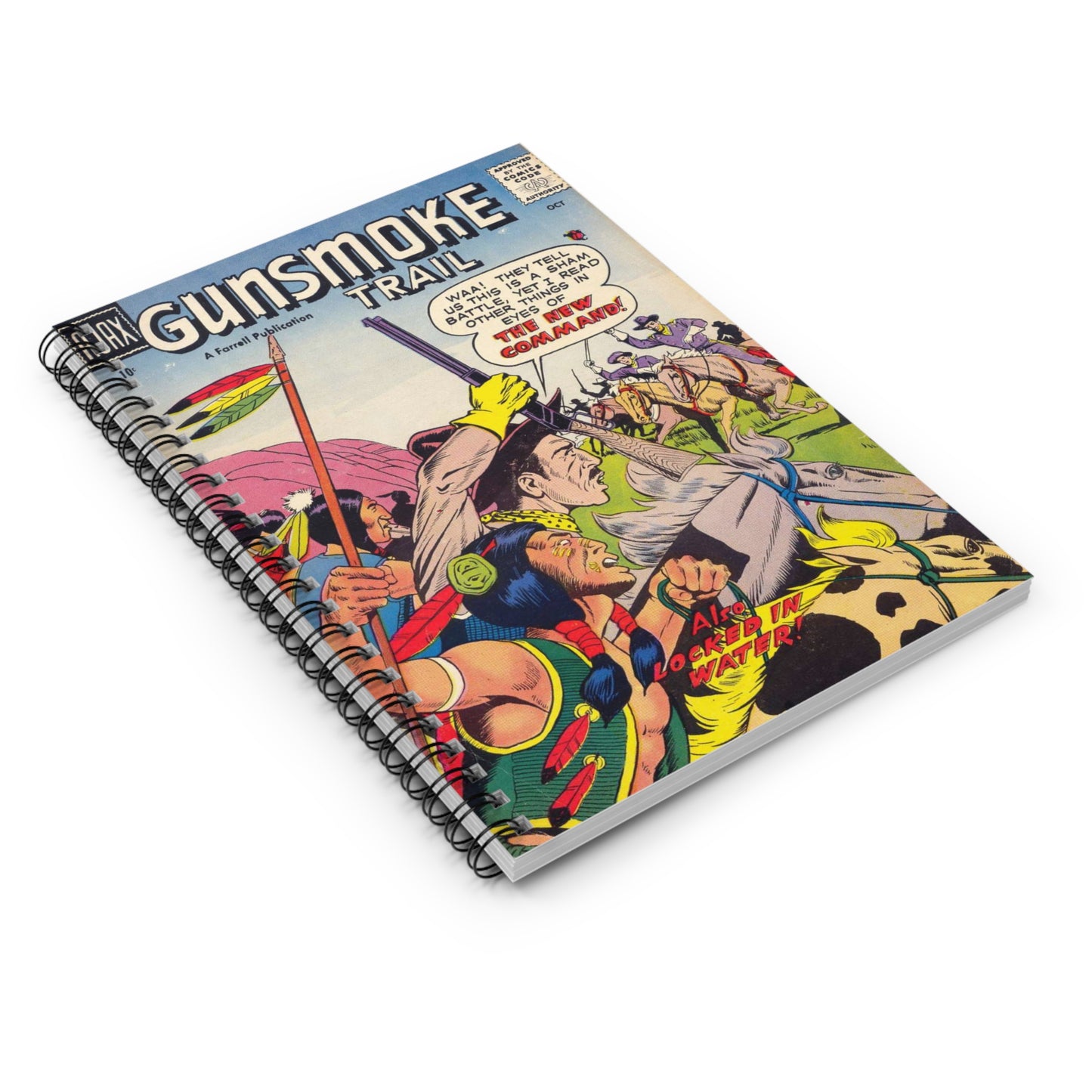 Gunsmoke Trail October Comic Cover Notebook