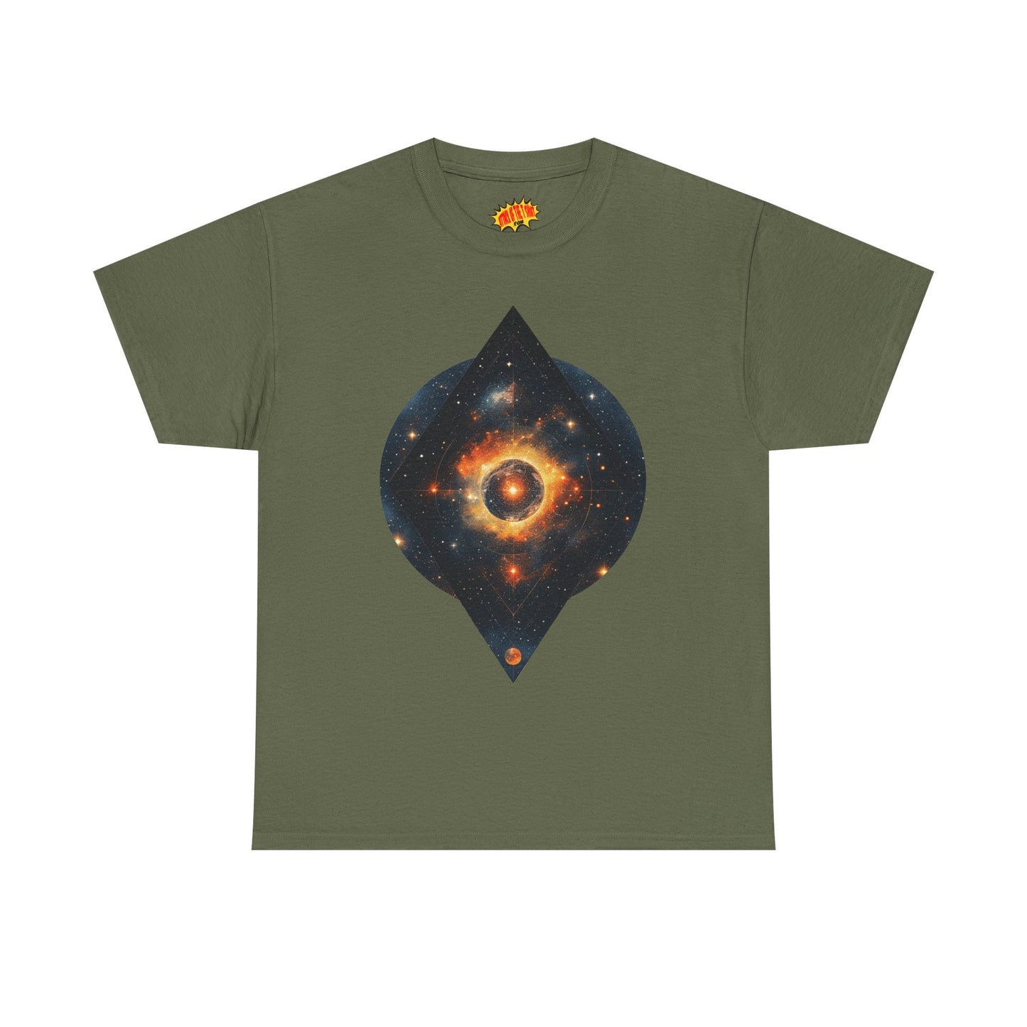 Rounded Diamond Shape Nebula Graphic Space Art Tee Shirt *Multiple Colors*
