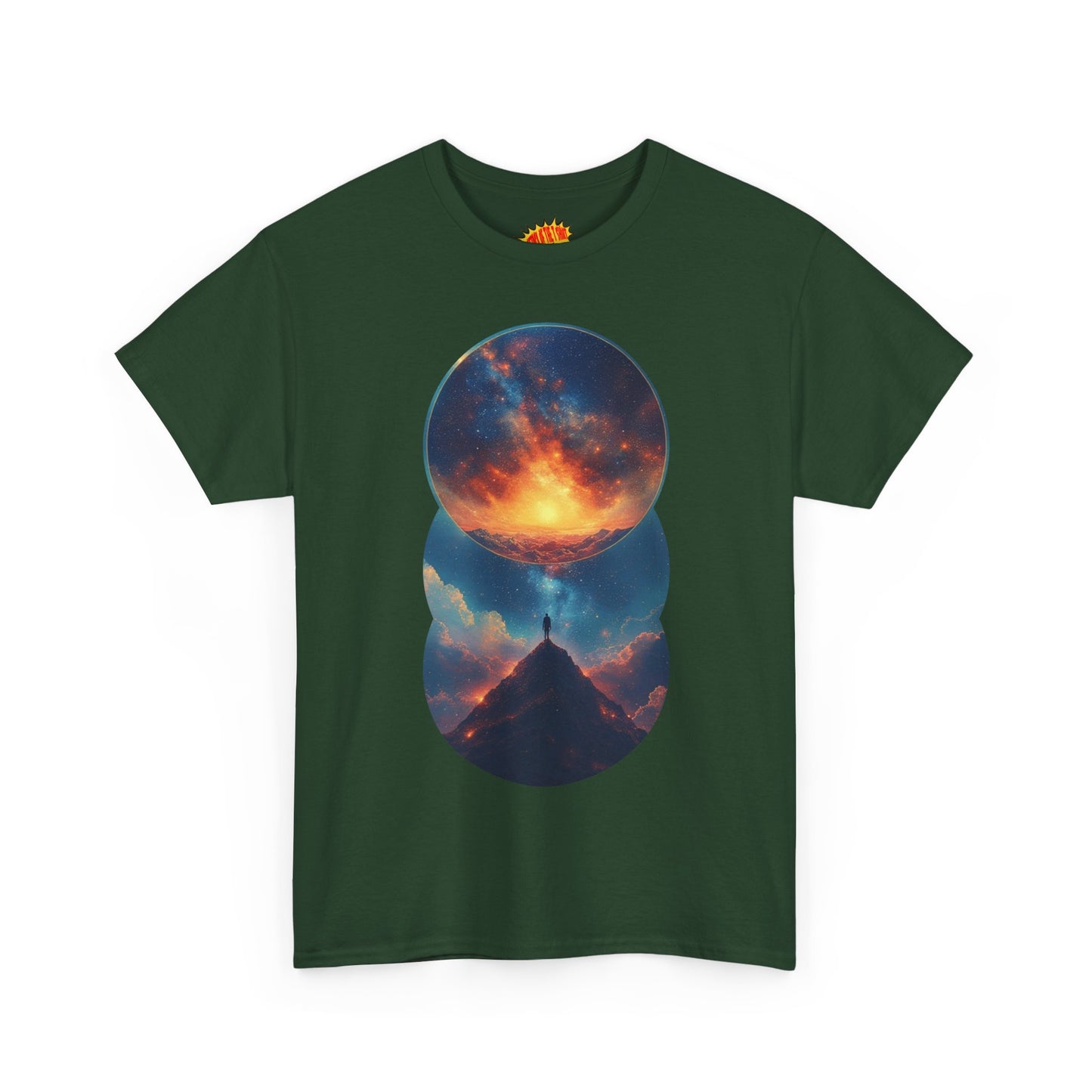 Round Cosmic Galaxy Graphic Art Tee Shirt *Multiple Colors*