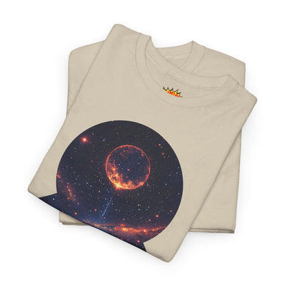 Cosmic Meditation w/Planet Space Graphic Art Tee Shirt