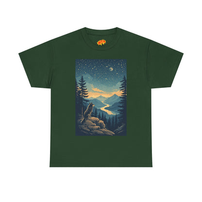 Mountain Wolf Starry Night T-Shirt