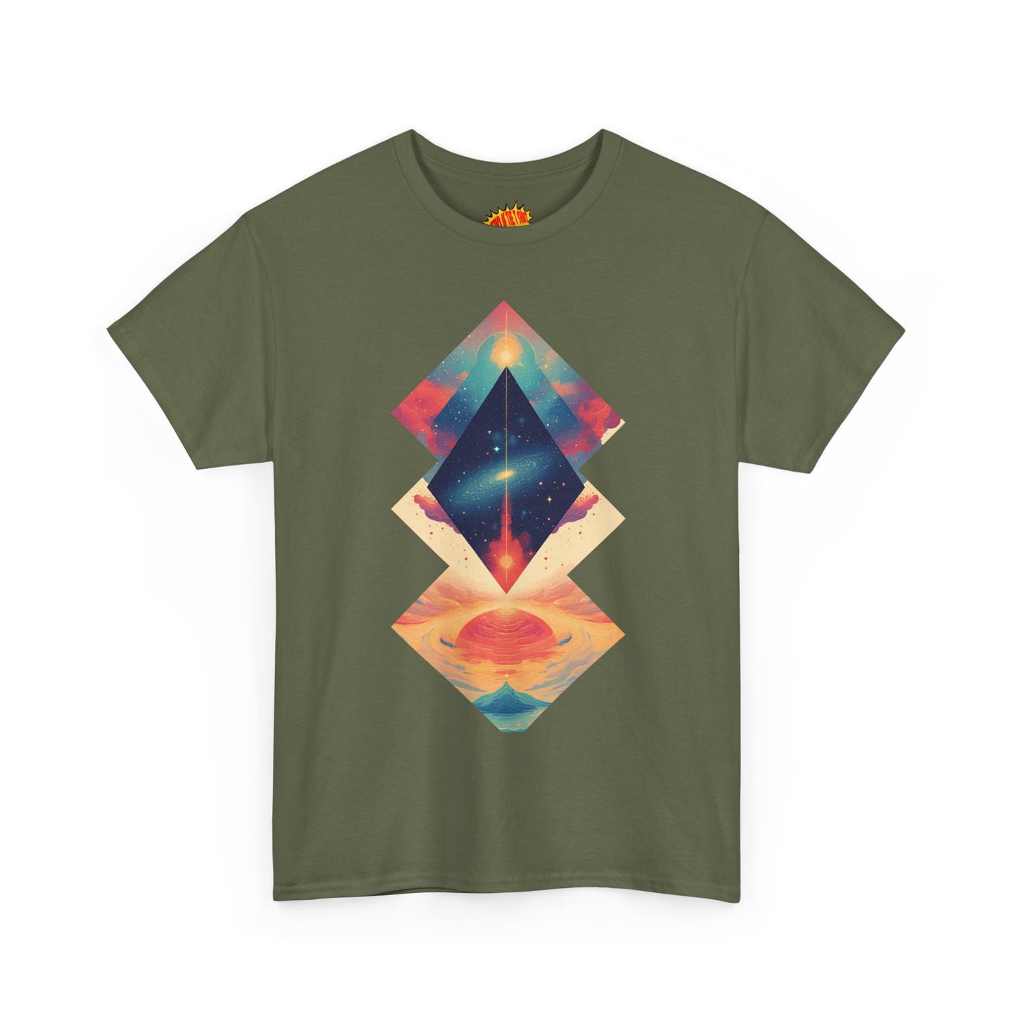 Geometric Shape Galaxy Graphic Space Art Tee Shirt *Multiple Colors*