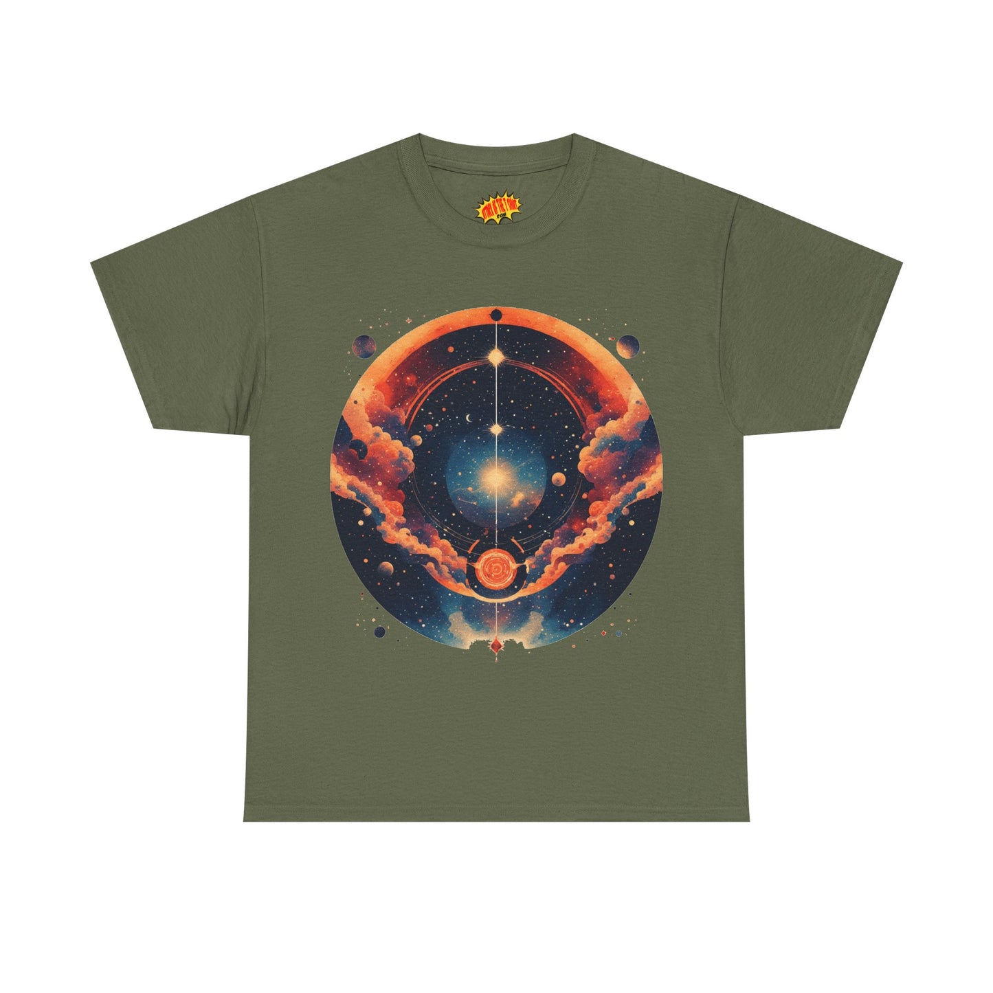 Round Galaxy Graphic Tee Shirt *Multiple Colors*