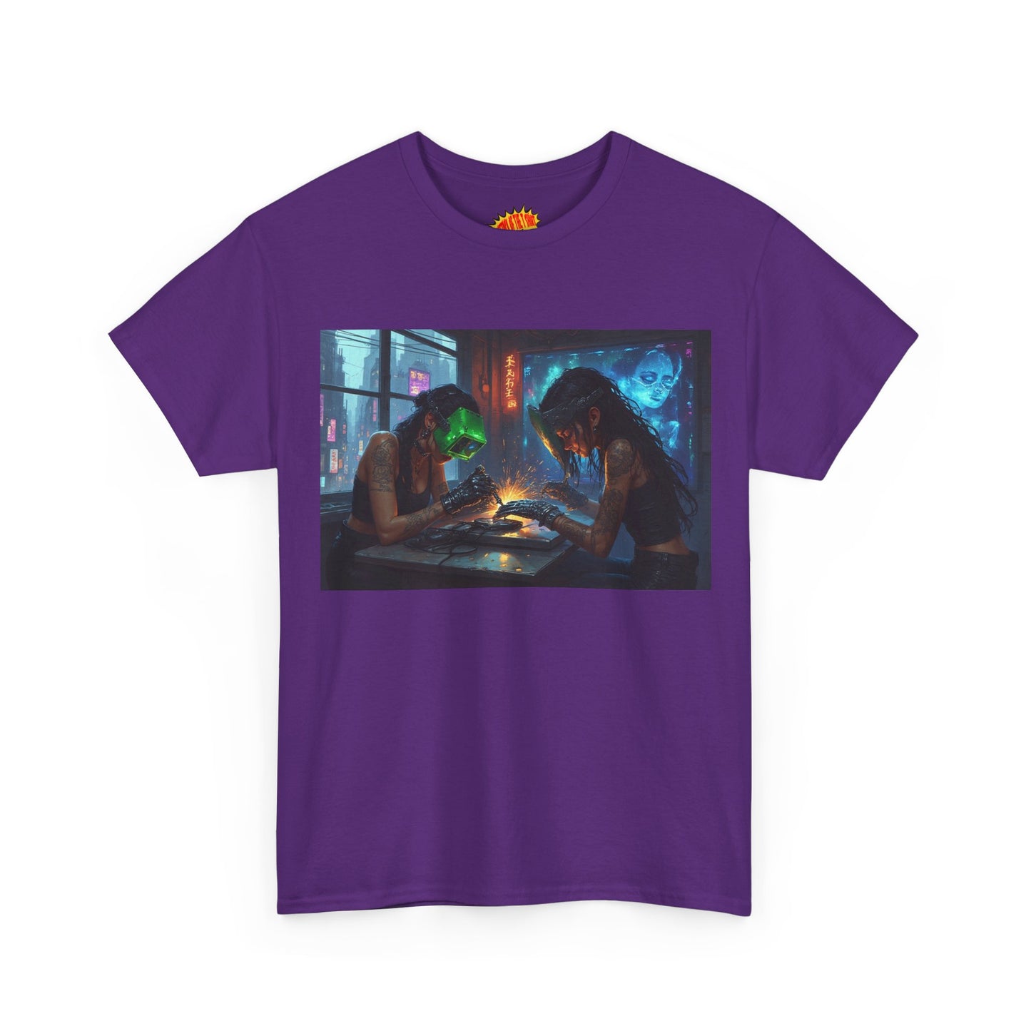 Cyberpunk Robot Nail Salon T-Shirt *Multiple Colors*