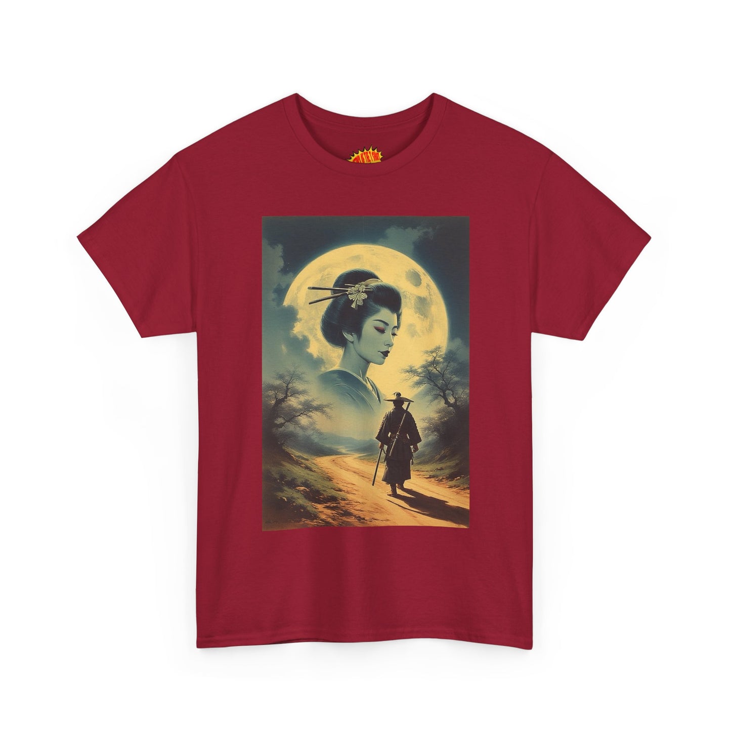 Walking Samurai w/Full Moon Woman T-Shirt *Multiple Colors*