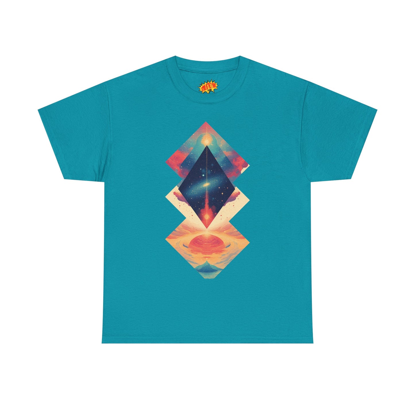 Geometric Shape Galaxy Graphic Space Art Tee Shirt *Multiple Colors*