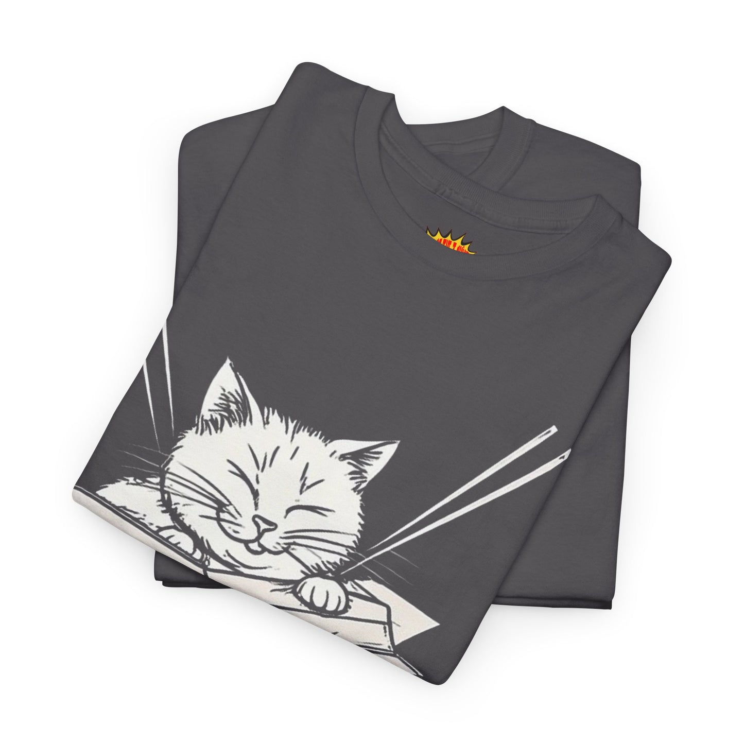 Cat w/Box + Yarn Ball Art Drawing Tee Shirt *Multiple Colors*