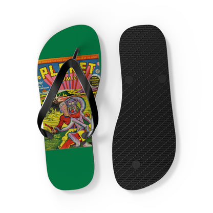 Planet Comics #2 Flip Flops Green *Multiple Sizes Available*