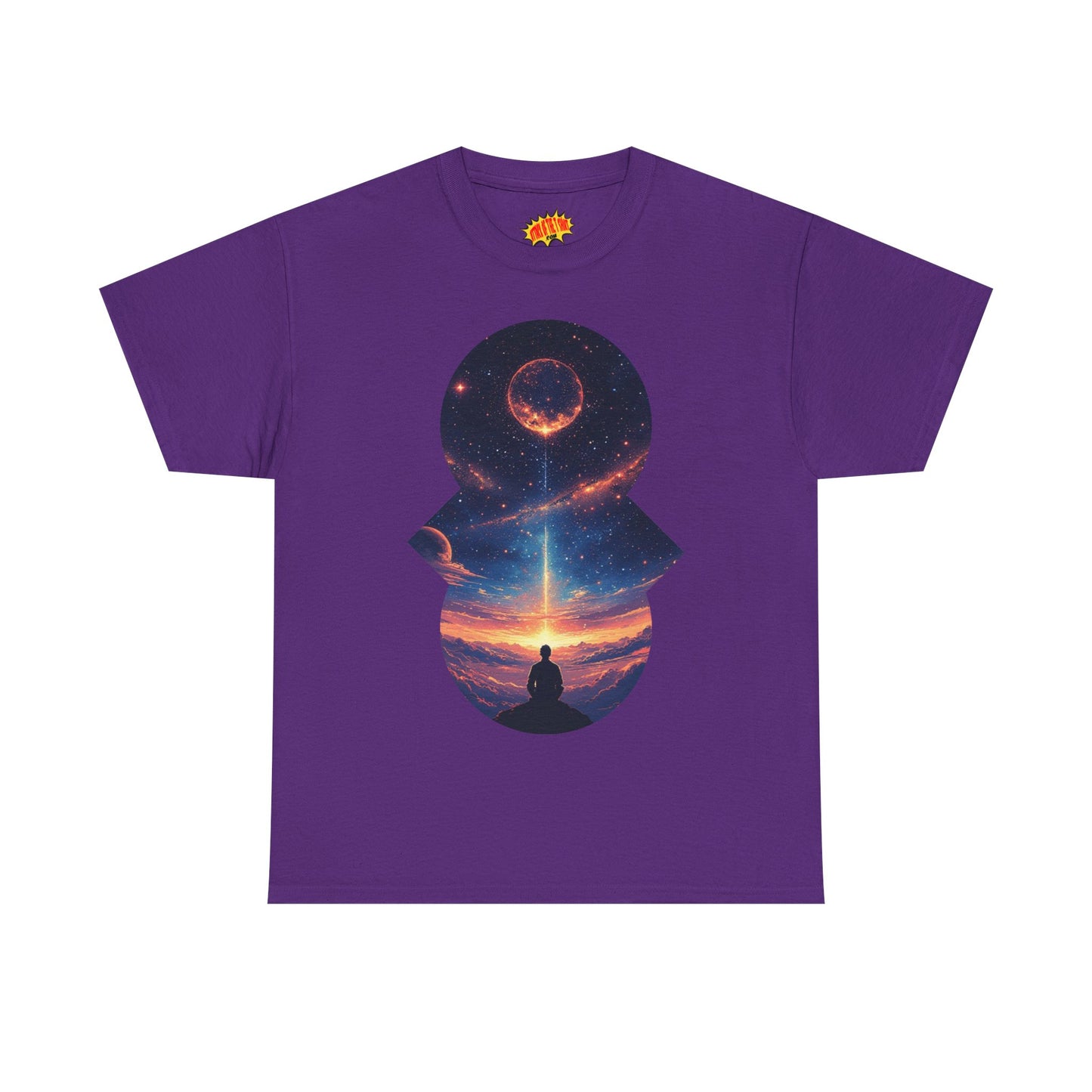 Cosmic Meditation w/Planet Space Graphic Art Tee Shirt *Multiple Colors*