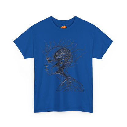 Anatomy Line Drawing Face Graphic Art Tee Shirt