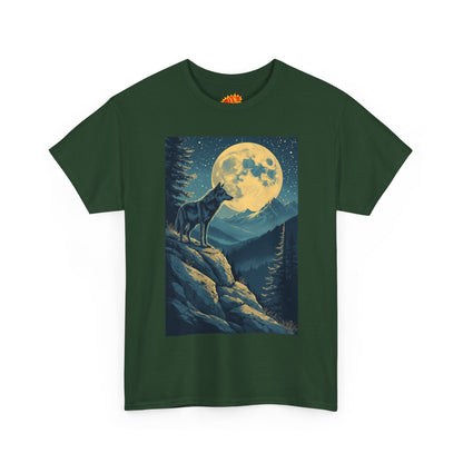 Mountain Wolf Full Moon Scene T-Shirt