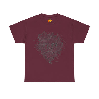 Human Face Line Drawing Graphic Art Tee Shirt