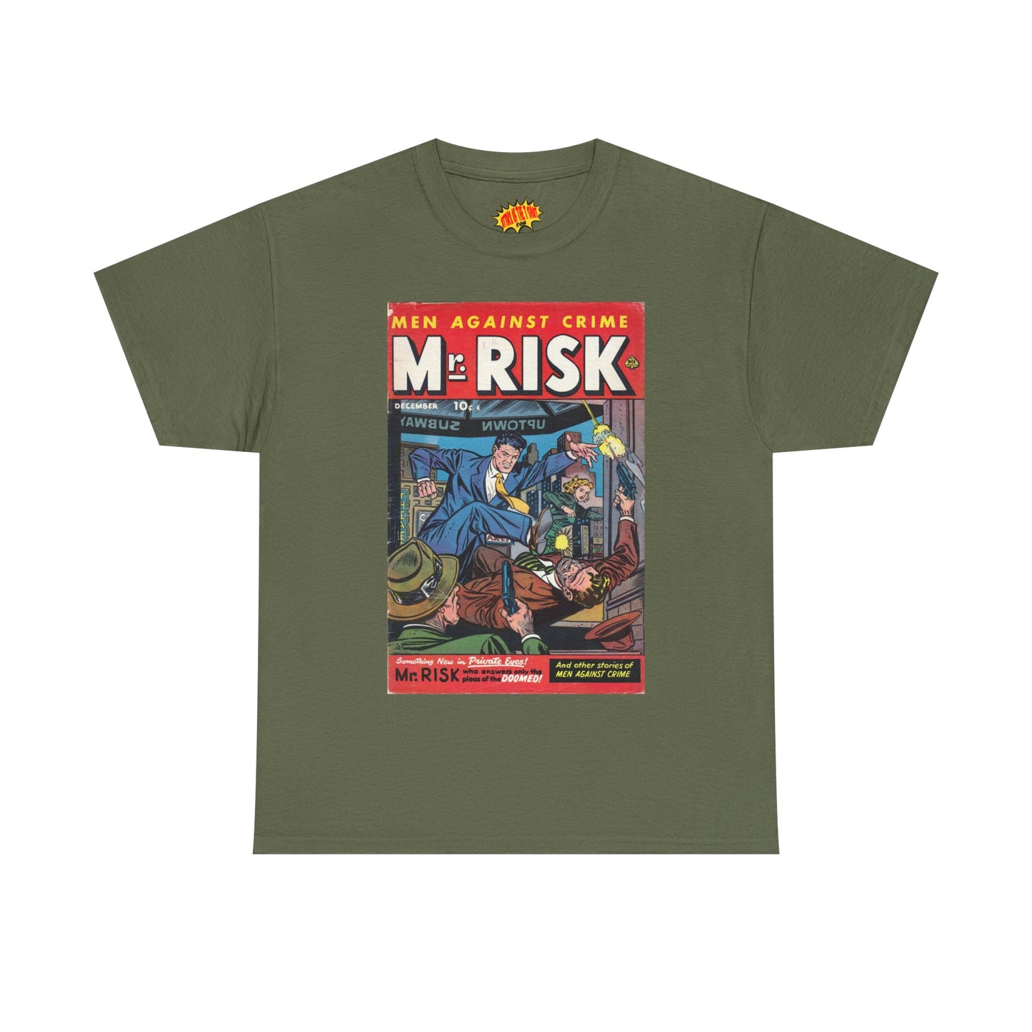 Mr. Risk December Comic Tee Shirt *Multiple Colors*