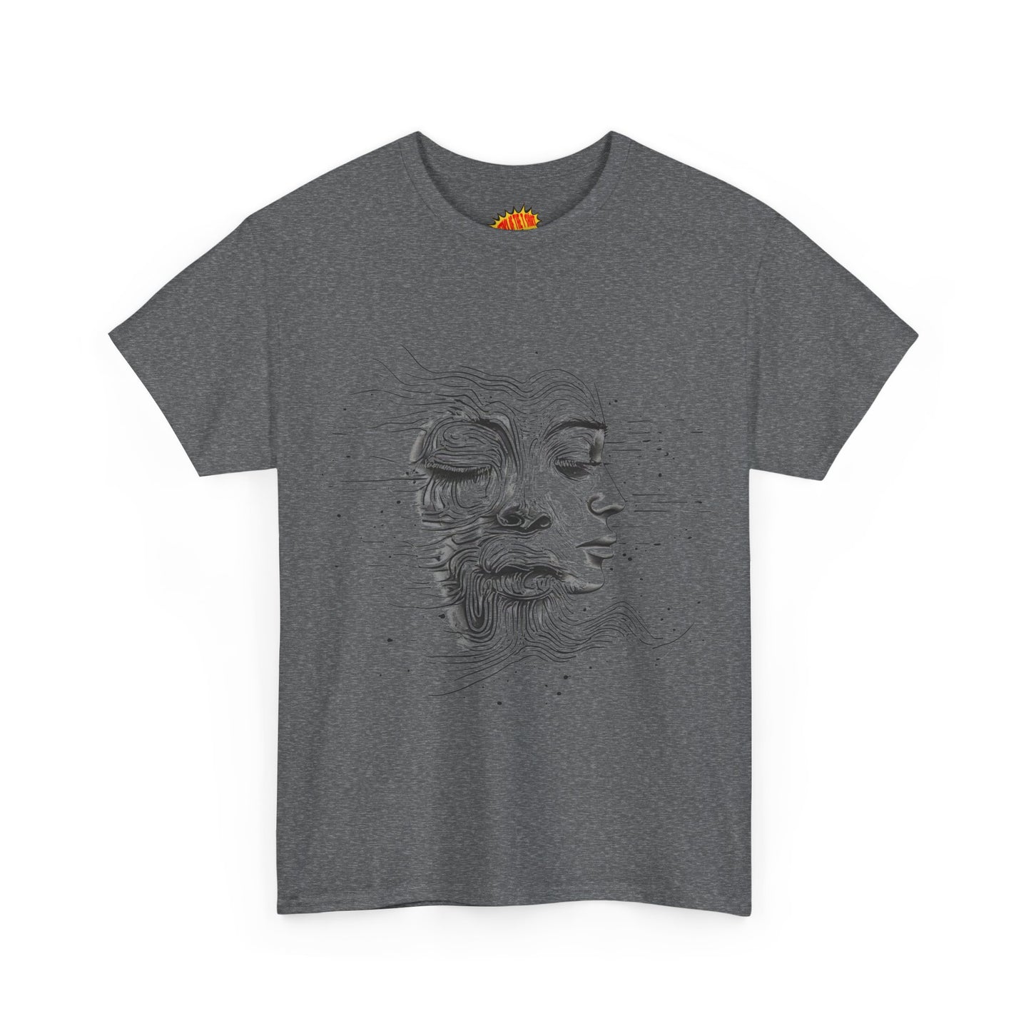 Line Drawing Graphic Art Faces Tee Shirt *Multiple Colors*