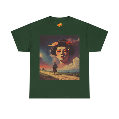 Travelling Samurai w/Sky Geisha Woman T-Shirt