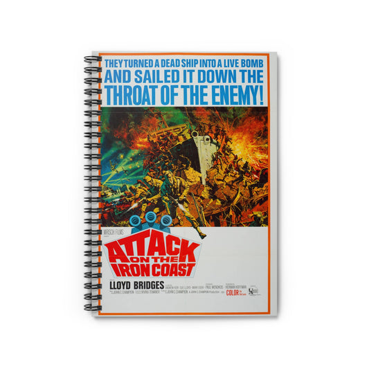 Attack on the Iron Coast - Vintage Movie Poster Notebook