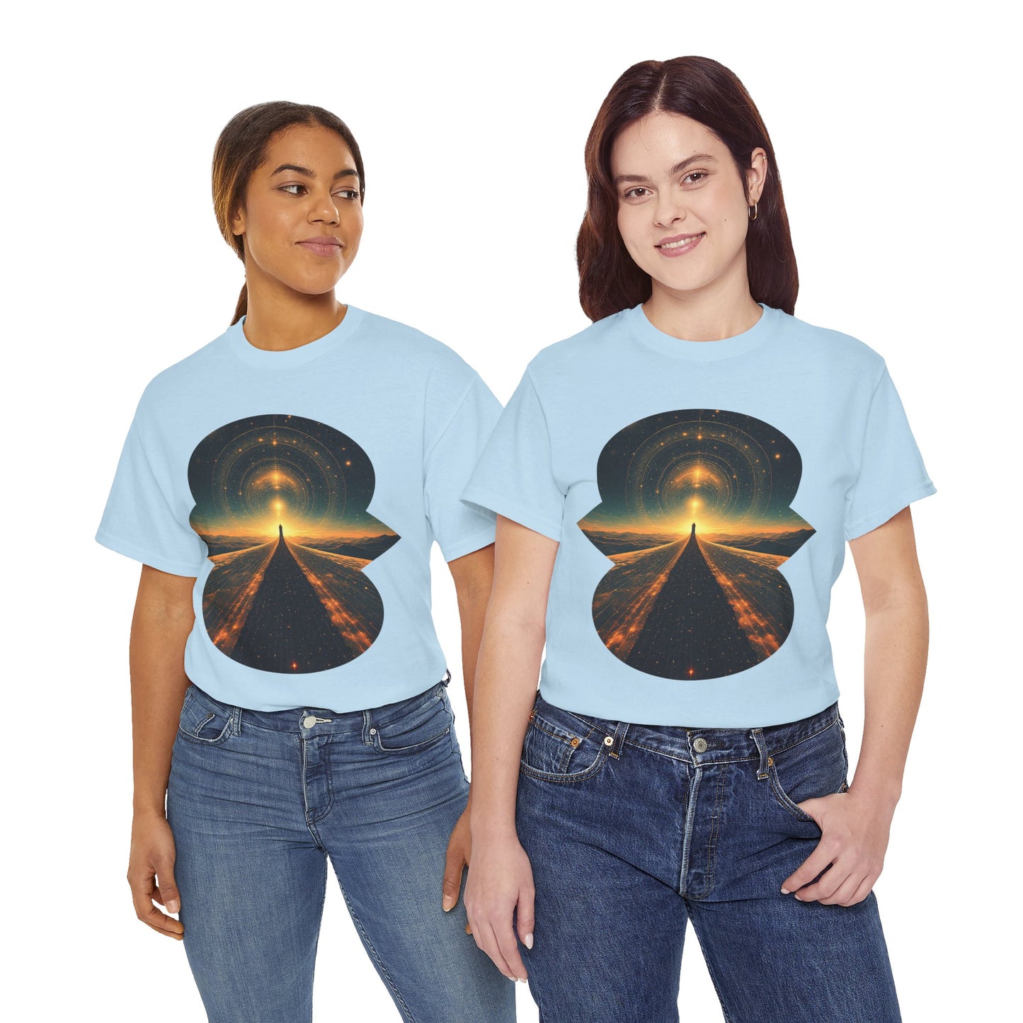 Cosmic Path Space Graphic Art Tee Shirt *Multiple Colors*