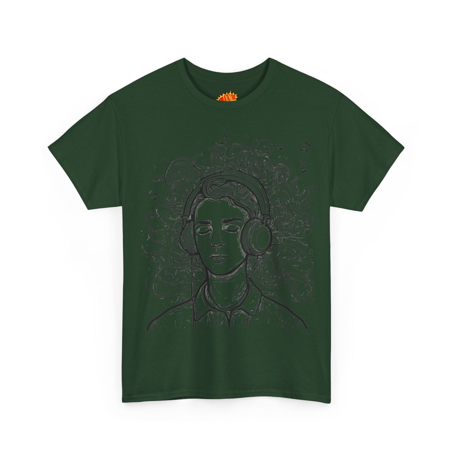 Line Drawing Portrait Graphic Music Art Tee Shirt *Multiple Colors*